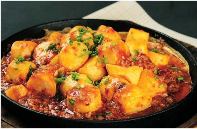 Sizzling minced chicken with Japanese Tofu